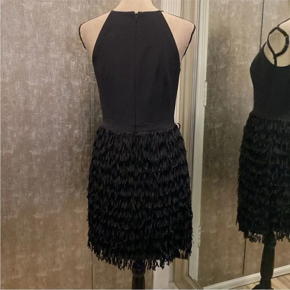 Aidan Mattox Elegant Black Fringe Dress, US6 - Picture 8 of 11